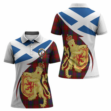 Fraser Tartan Crest Lion Rampant Women Polo Shirt Classic Scottish Style - Tartan Vibes Clothing