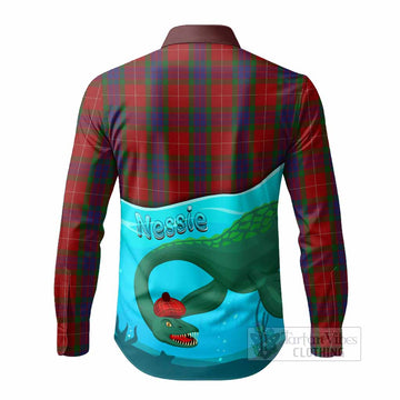 Fraser Tartan Crest Long Sleeve Button Shirts Nessie Under Water