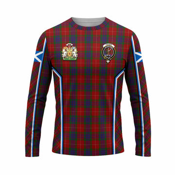 Fraser Tartan Crest Long Sleeve T-Shirt Scotland Coat of Arm Flag Style - Tartan Vibes Clothing