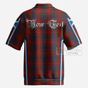 Fraser Tartan Crest Men’s Polo Sweater Top Scotland Coat of Arm Flag Style