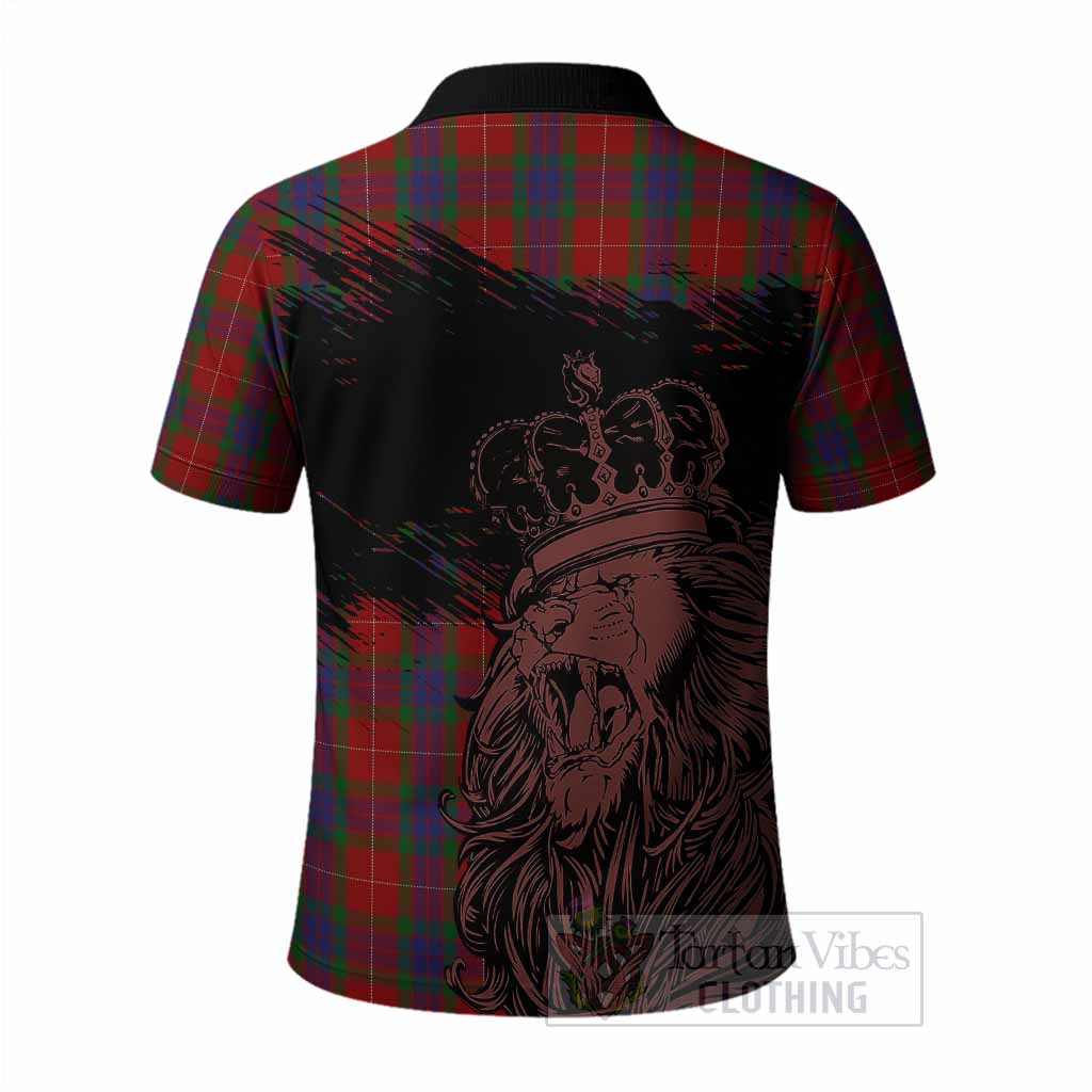 Fraser Tartan Crest Polo Shirt Crowned Lion Heritage Style