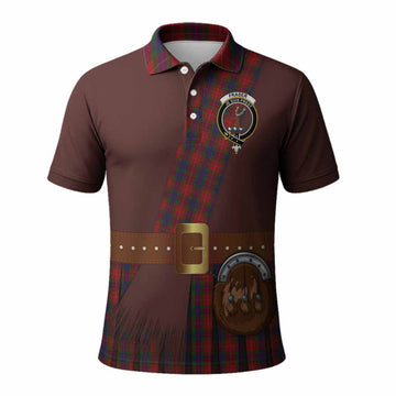 Fraser Tartan Crest Polo Shirt Kilt Costume Style
