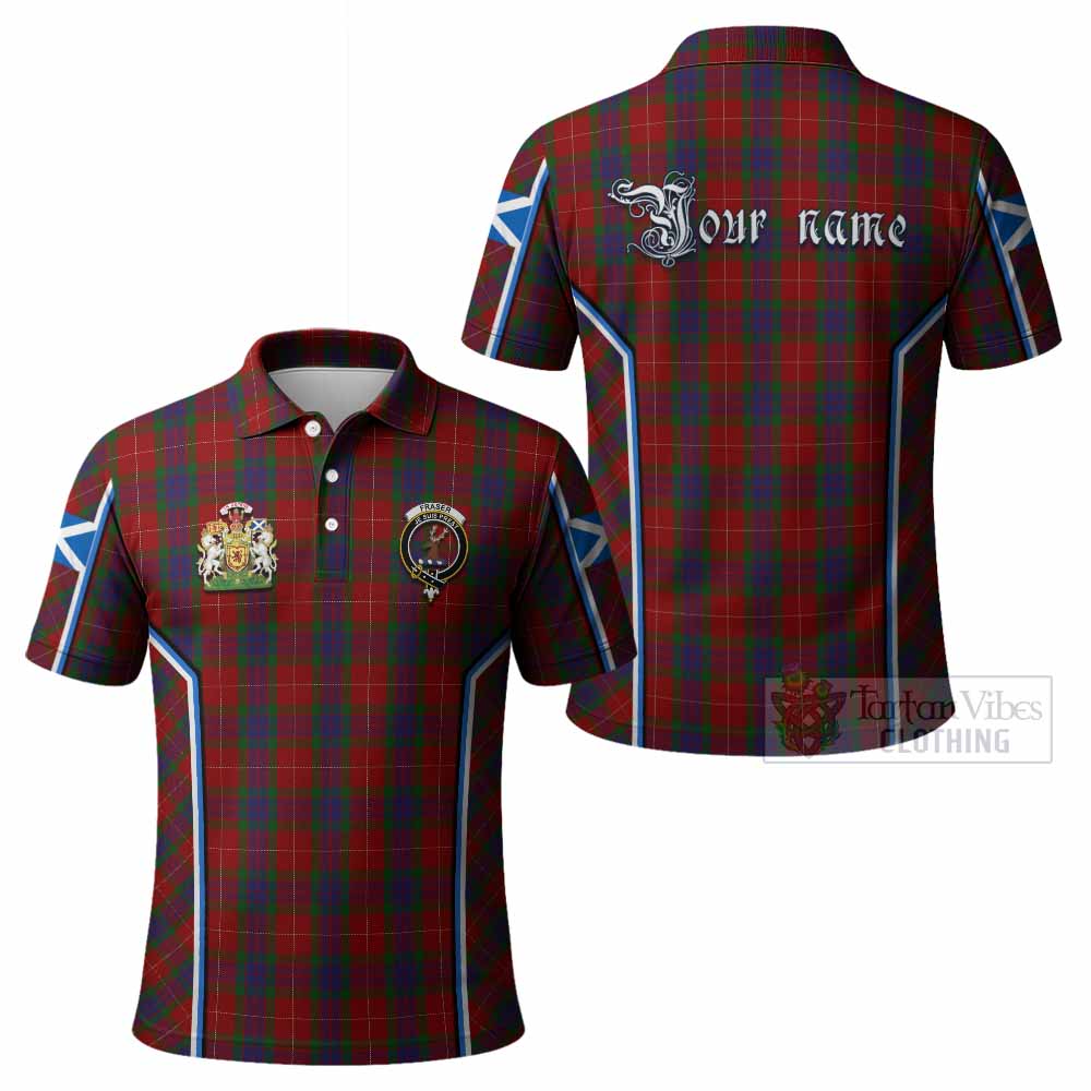 Fraser Tartan Crest Polo Shirt Scotland Coat of Arm Flag Style - Tartan Vibes Clothing