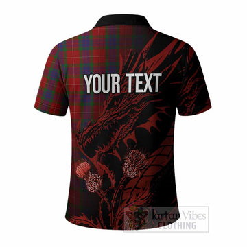 Fraser Tartan Crest Scottish Polo Shirt Dragon and Thistle