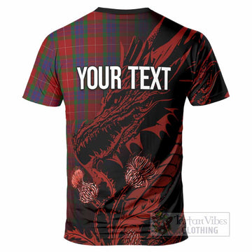 Fraser Tartan Crest Scottish T-Shirt Dragon and Thistle