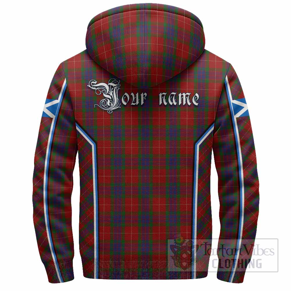 Fraser Tartan Crest Sherpa Hoodie Scotland Coat of Arm Flag Style - Tartan Vibes Clothing