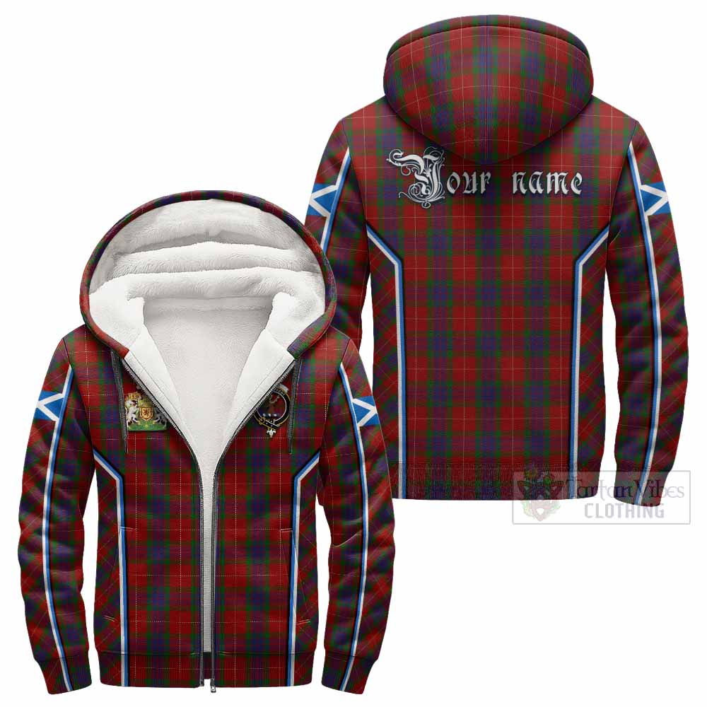 Fraser Tartan Crest Sherpa Hoodie Scotland Coat of Arm Flag Style - Tartan Vibes Clothing