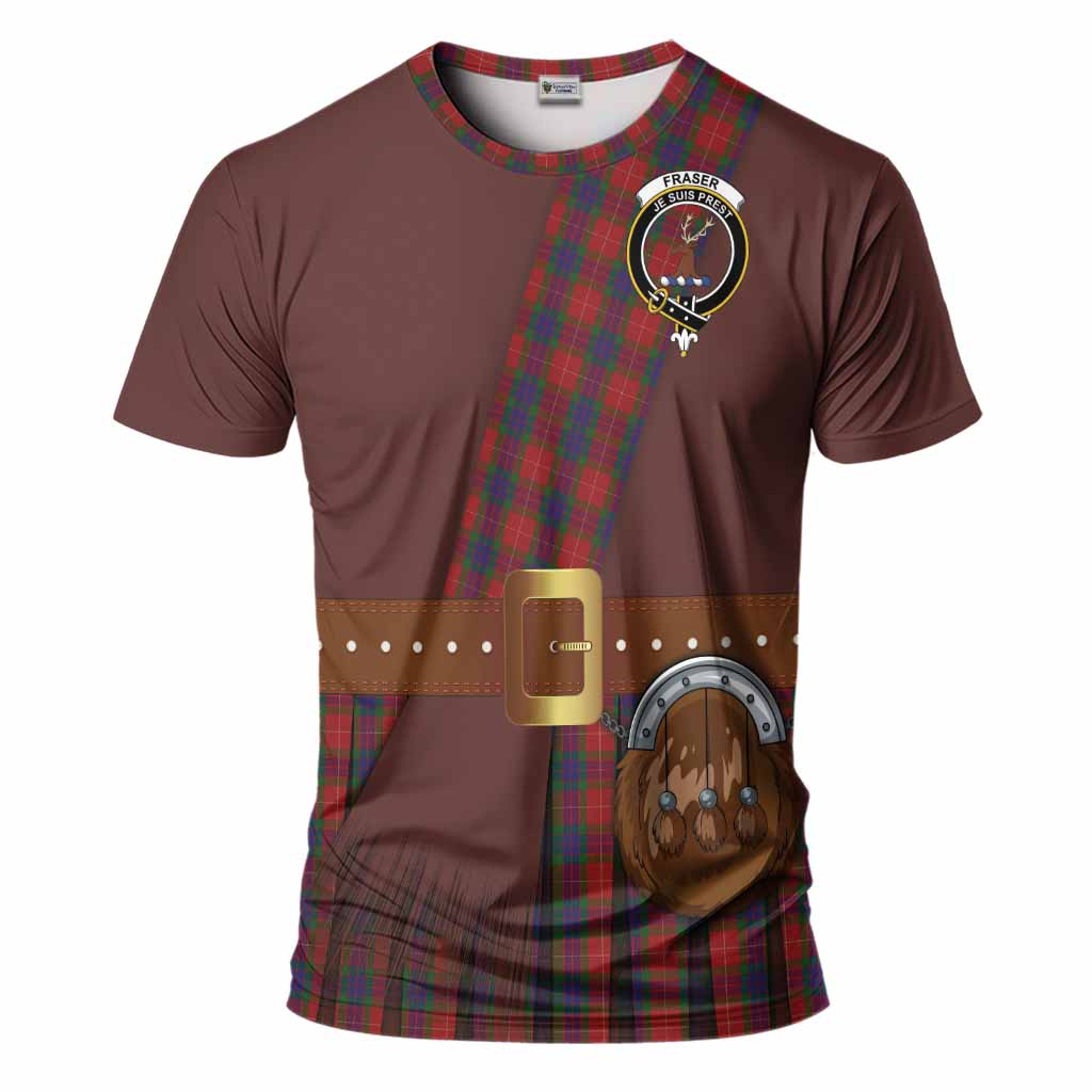 Fraser Tartan Crest T-Shirt Kilt Costume Style