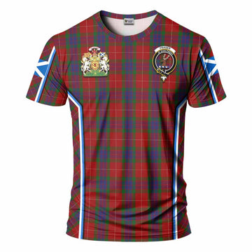 Fraser Tartan Crest T-shirt Scotland Coat of Arm Flag Style - Tartan Vibes Clothing