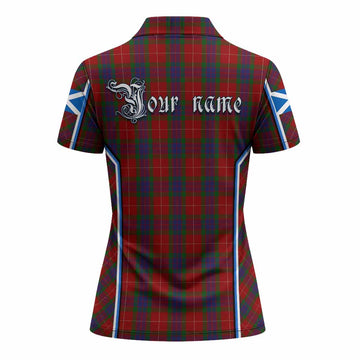 Fraser Tartan Crest Women's Polo Shirt Scotland Coat of Arm Flag Style