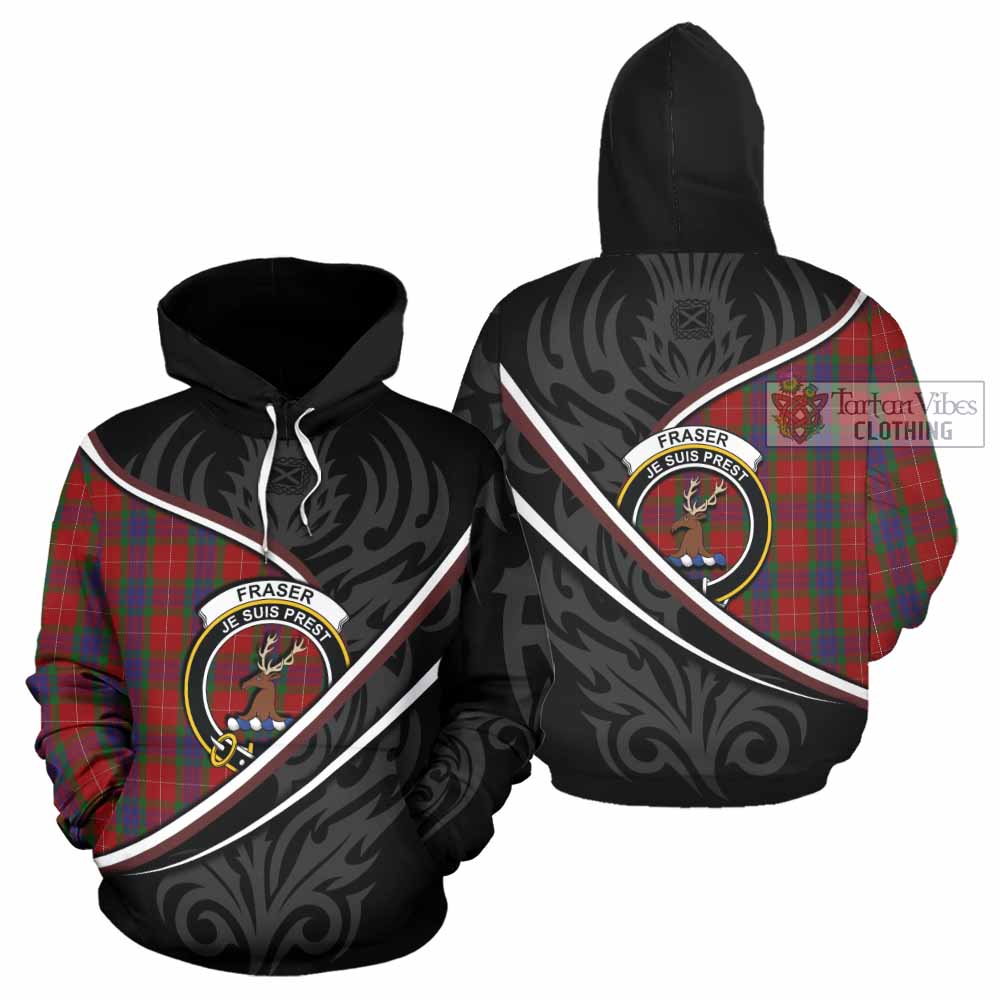 Fraser Tartan Family Crest Hoodie Celtic Scottish Thistle Floral - Tartan Vibes Clothing