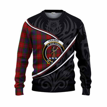 Fraser Tartan Family Crest Knitted Sweater Celtic Scottish Thistle Floral - Tartan Vibes Clothing