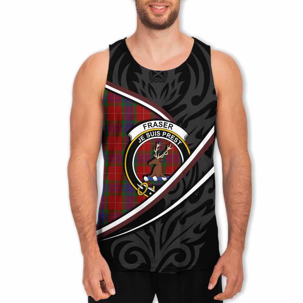 Fraser Tartan Family Crest Men Tank Top Celtic Scottish Thistle Floral - Tartan Vibes Clothing