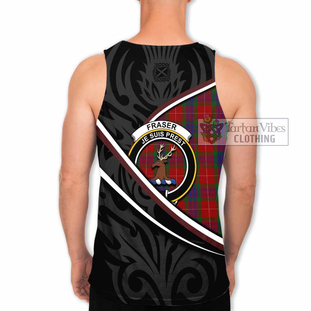 Fraser Tartan Family Crest Men Tank Top Celtic Scottish Thistle Floral - Tartan Vibes Clothing
