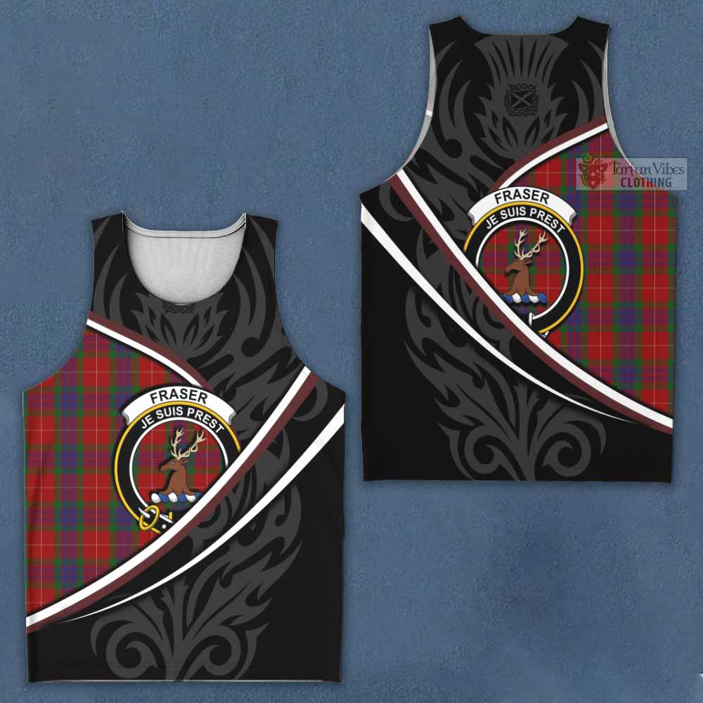Fraser Tartan Family Crest Men Tank Top Celtic Scottish Thistle Floral - Tartan Vibes Clothing