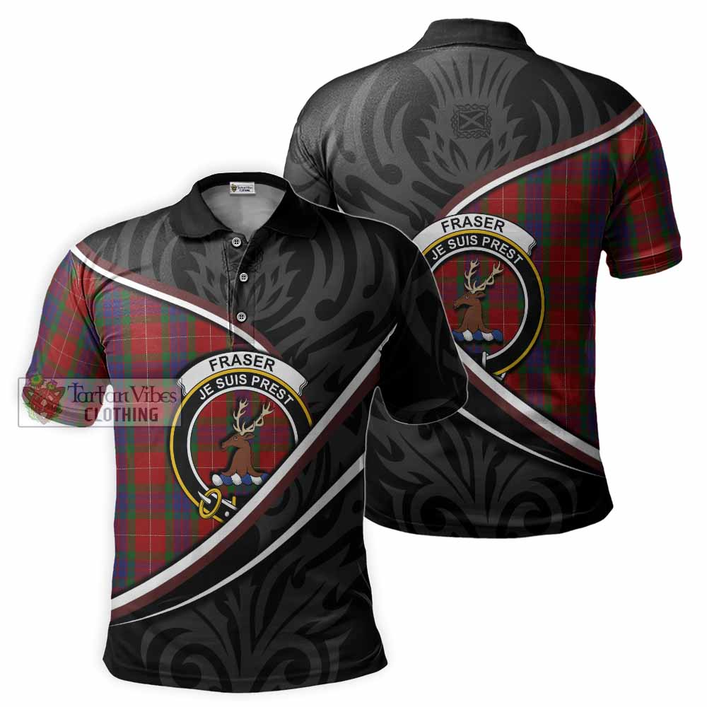 Fraser Tartan Family Crest Polo Shirt Celtic Scottish Thistle Floral - Tartan Vibes Clothing