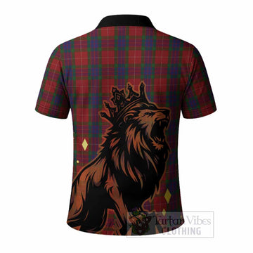Fraser Tartan Family Crest Polo Shirt Crowned Lion Roaring