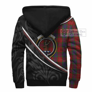 Fraser Tartan Family Crest Sherpa Hoodie Celtic Scottish Thistle Floral