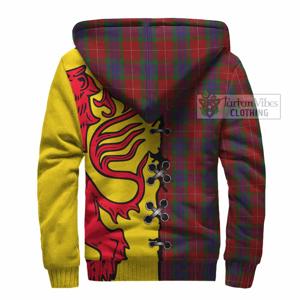 Fraser Tartan Family Crest Sherpa Hoodie Lion Rampant Honor - Tartan Vibes Clothing