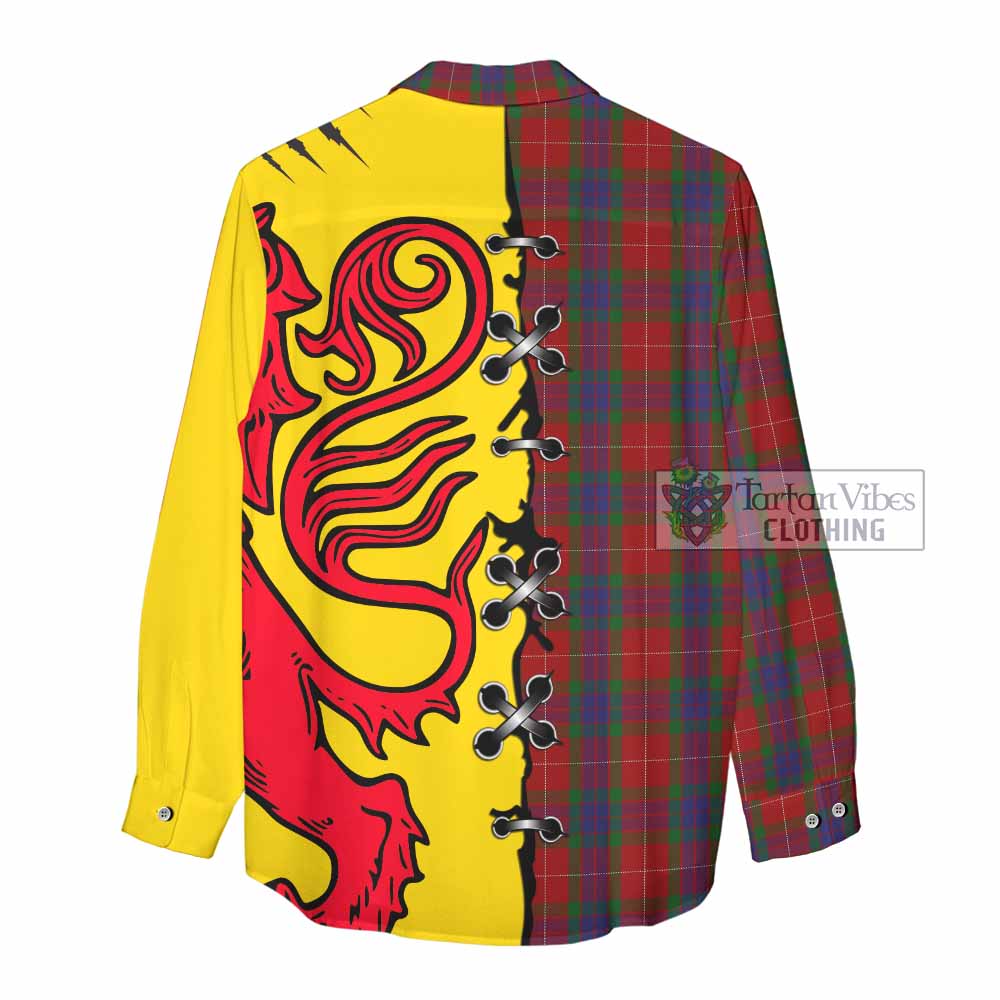 Fraser Tartan Family Crest Women Casual Shirt Lion Rampant Honor - Tartan Vibes Clothing