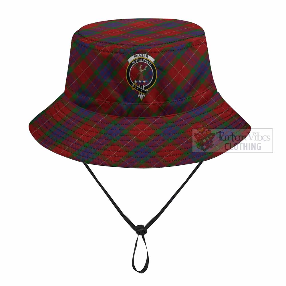 Fraser Tartan Fishing Hat with Family Crest