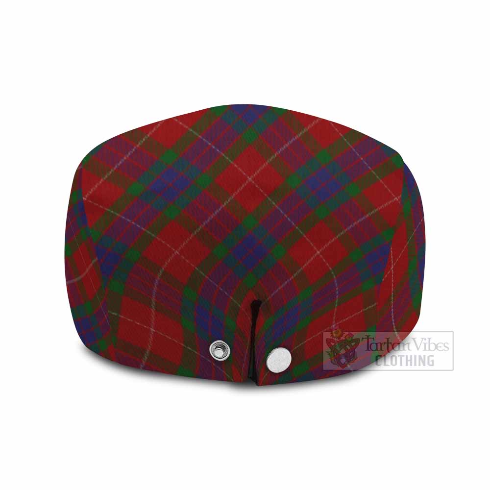 Fraser Tartan Flat Cap, Jeff Cap Cross Style with Family Crest - Tartan Vibes Clothing
