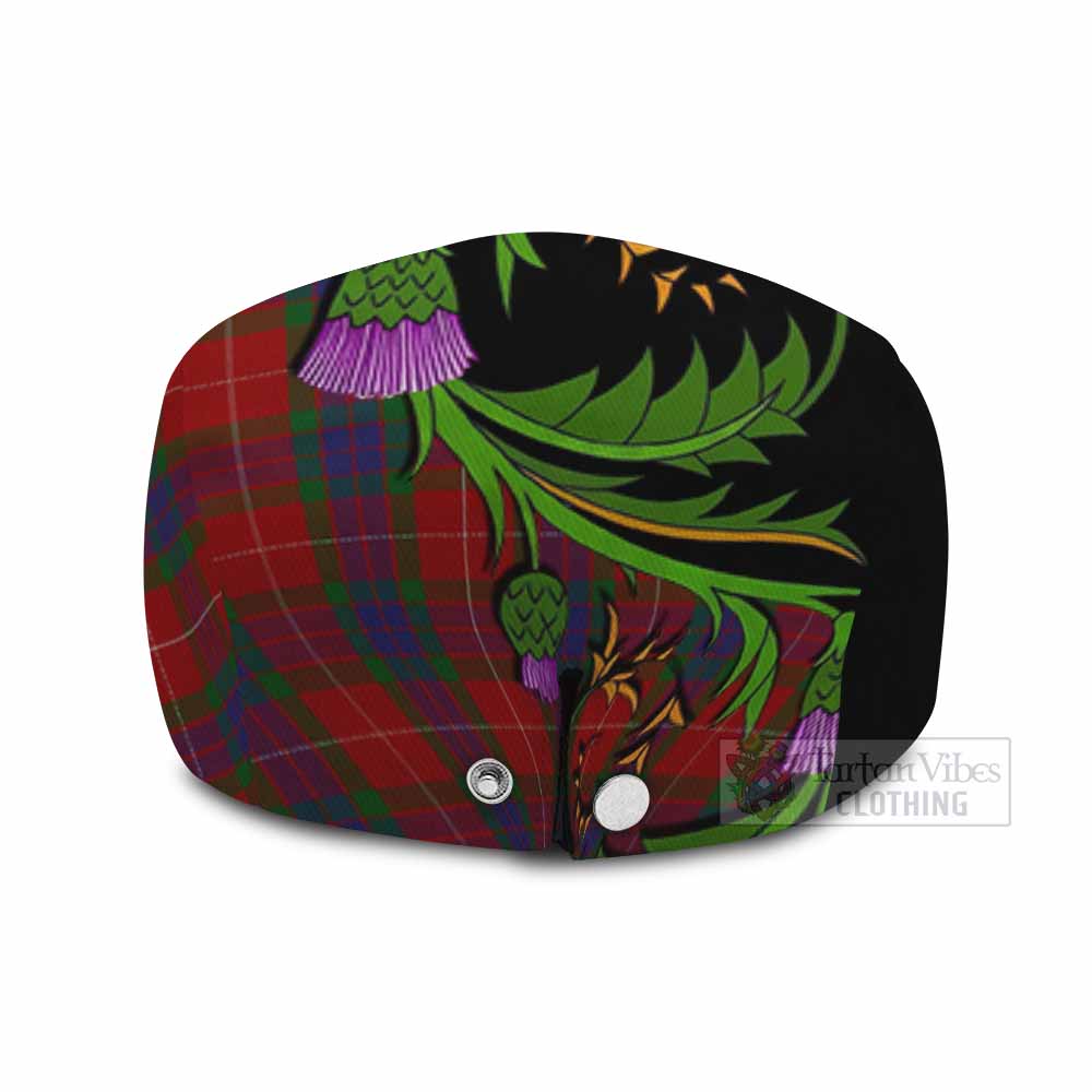 Fraser Tartan Flat Cap, Jeff Cap Scottish Thistle Pride Heritage Art - Tartan Vibes Clothing