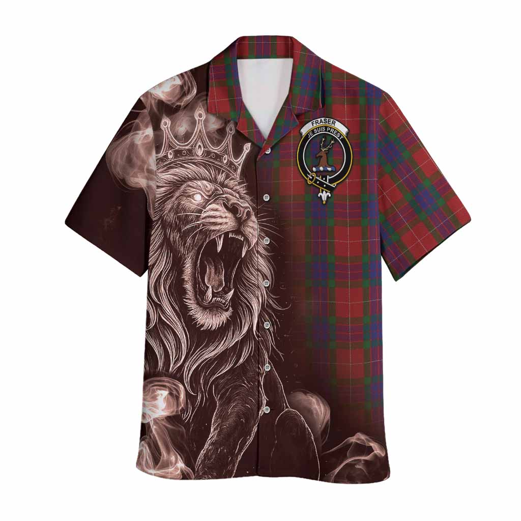 Fraser Tartan Hawaiian Shirt Roaring Lion Heritage