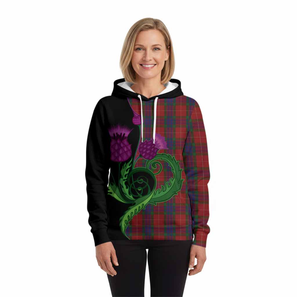 Fraser Tartan Hoodie Traditional Scottish Thistle