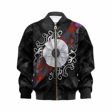 Fraser Tartan Kid Bomber Jacket Jacobite White Rose Kid XS - Tartan Vibes Clothing