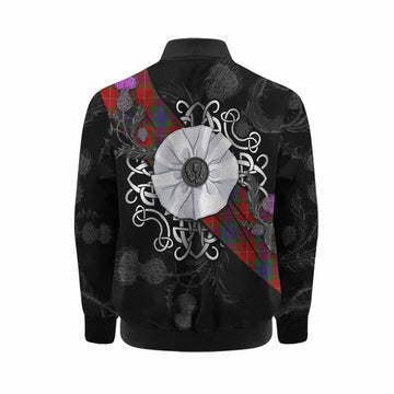Fraser Tartan Kid Bomber Jacket Jacobite White Rose Kid - Tartan Vibes Clothing