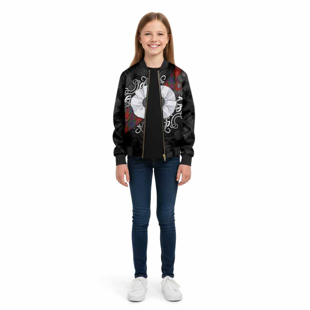 Fraser Tartan Kid Bomber Jacket Jacobite White Rose - Tartan Vibes Clothing