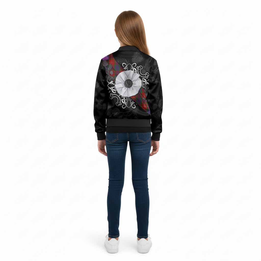 Fraser Tartan Kid Bomber Jacket Jacobite White Rose - Tartan Vibes Clothing