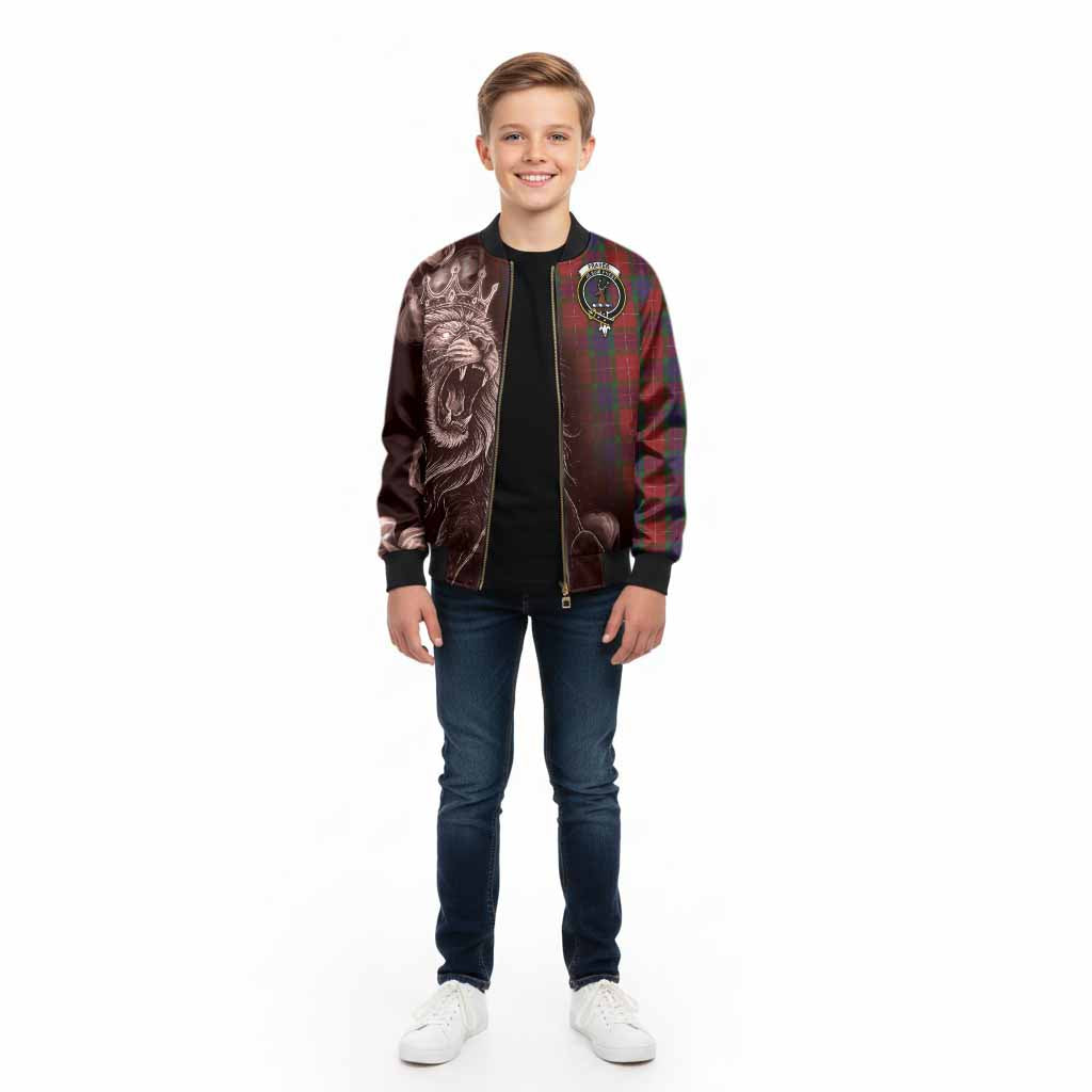 Fraser Tartan Kid Bomber Jacket Roaring Lion Heritage
