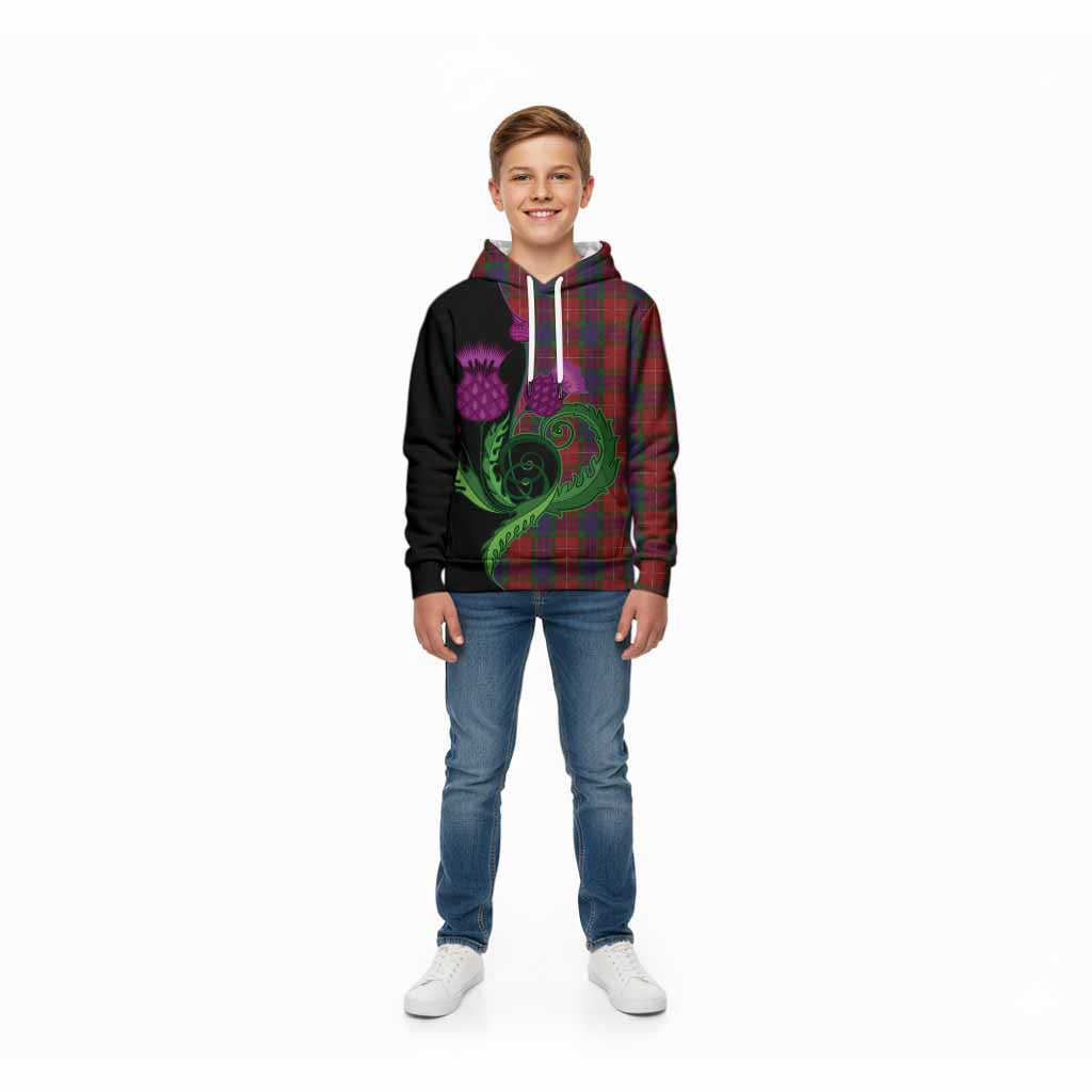 Fraser Tartan Kid Hoodie Traditional Scottish Thistle
