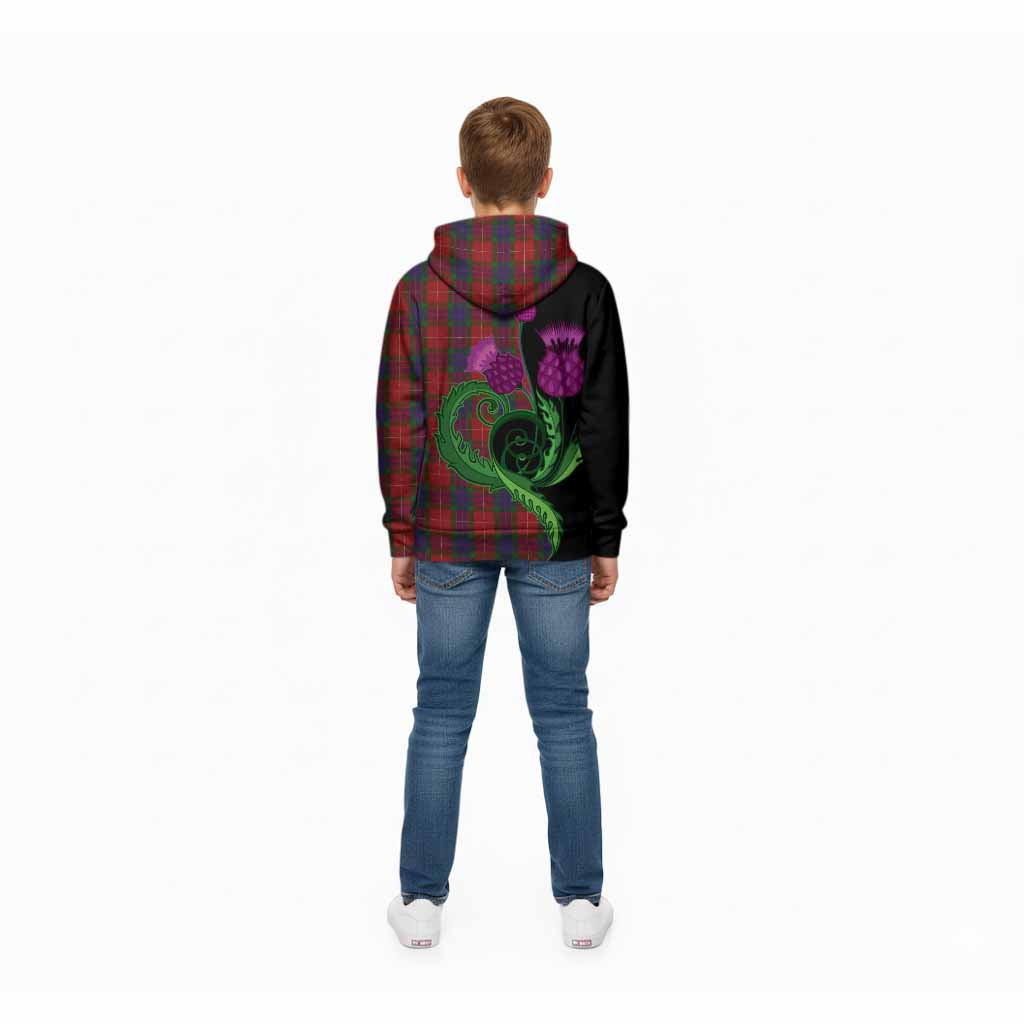 Fraser Tartan Kid Hoodie Traditional Scottish Thistle