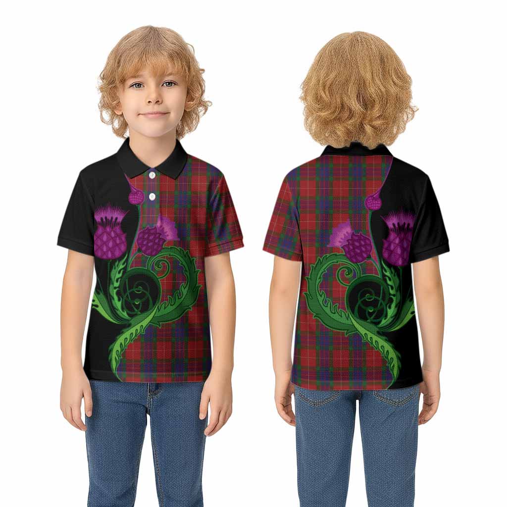 Fraser Tartan Kid Polo Shirt Traditional Scottish Thistle