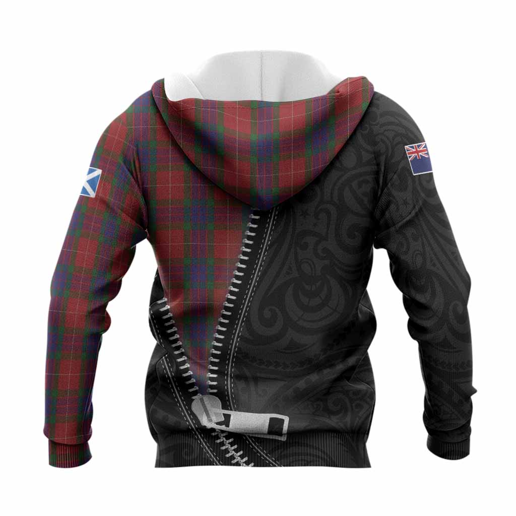 Fraser Tartan Knitted Hoodie New Zealand Pattern Unique Zipper Stylized