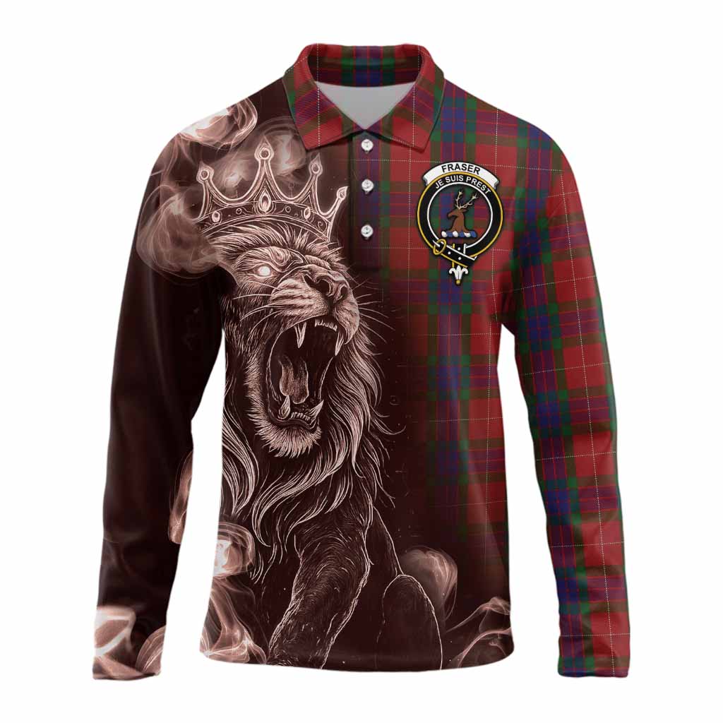 Fraser Tartan Long Sleeve Polo Shirt Roaring Lion Heritage