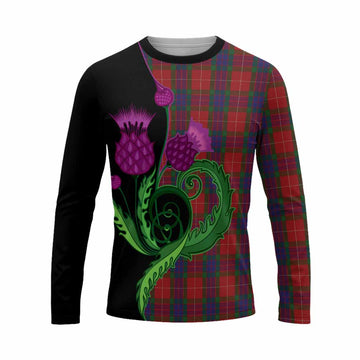 Fraser Tartan Long Sleeve T-Shirt Traditional Scottish Thistle