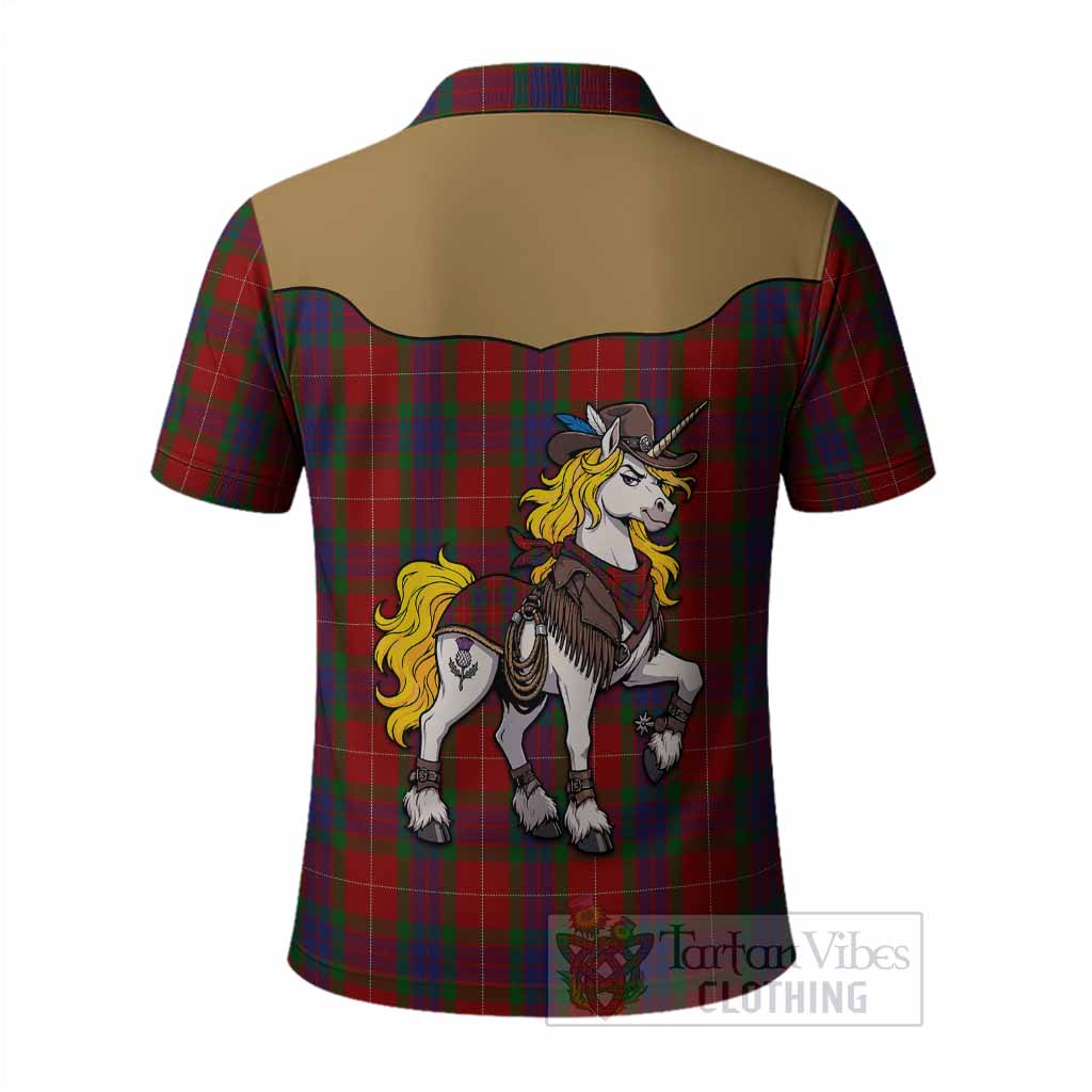 Fraser Tartan Polo Shirt Rodeo Unicorn Retro Style