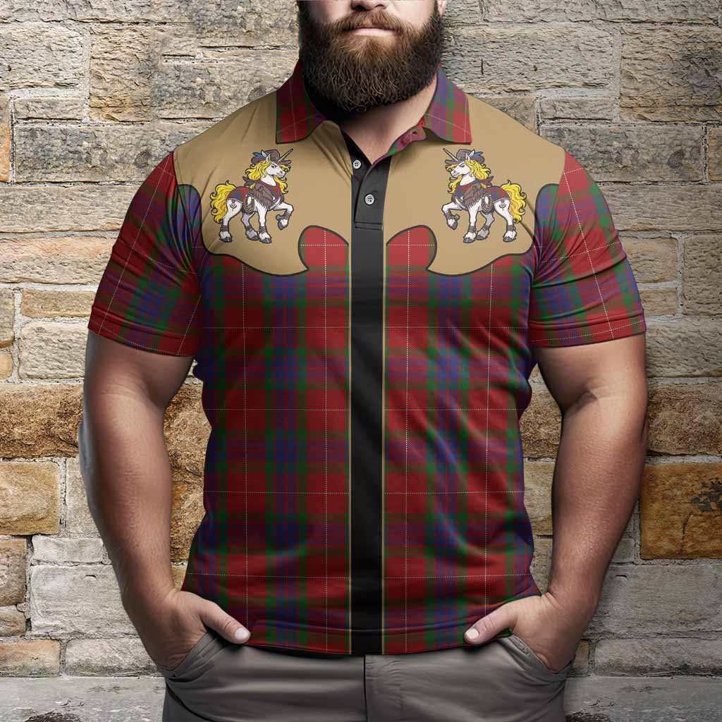 Fraser Tartan Polo Shirt Rodeo Unicorn Retro Style