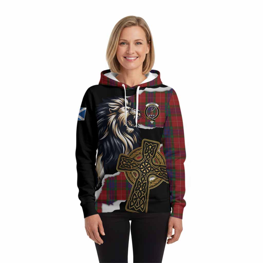 Fraser Tartan Scottish Hoodie Lion Celtic Heritage