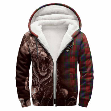 Fraser Tartan Sherpa Hoodie Roaring Lion Heritage