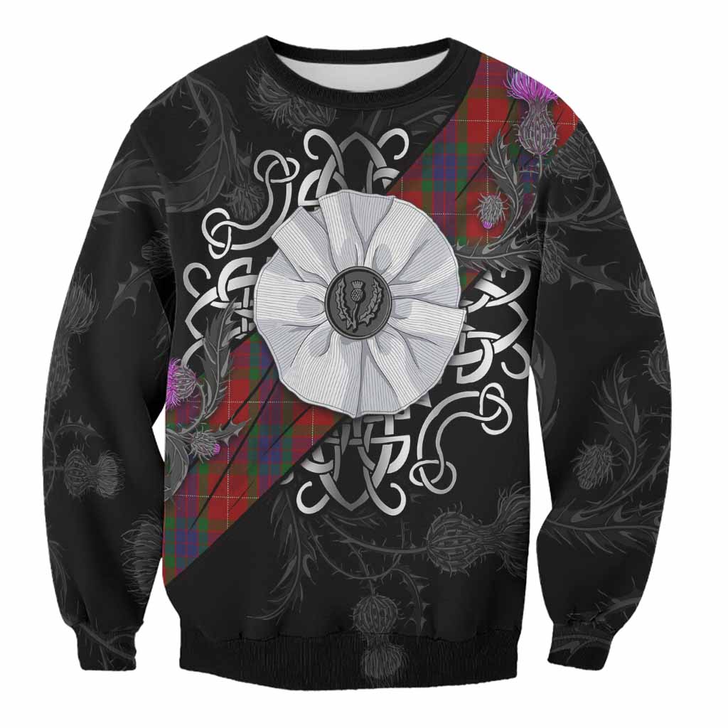 Fraser Tartan Sweatshirt Jacobite White Rose Unisex - Tartan Vibes Clothing