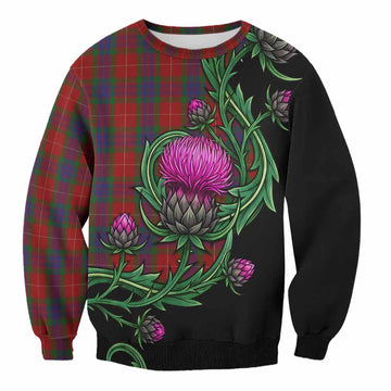 Fraser Tartan Sweatshirt Resilient Scottish Thistle Unisex - Tartan Vibes Clothing