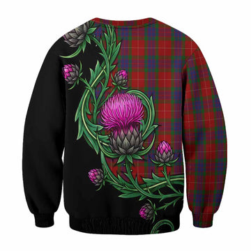 Fraser Tartan Sweatshirt Resilient Scottish Thistle - Tartan Vibes Clothing