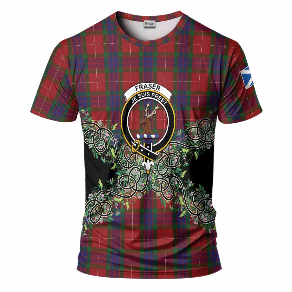 Fraser Tartan T-Shirt Thistle Scottish Spirit