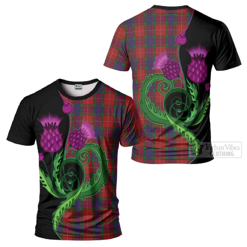 Fraser Tartan T-Shirt Traditional Scottish Thistle