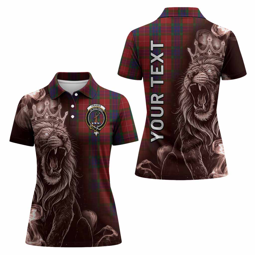 Fraser Tartan Women Polo Shirt Roaring Lion Heritage